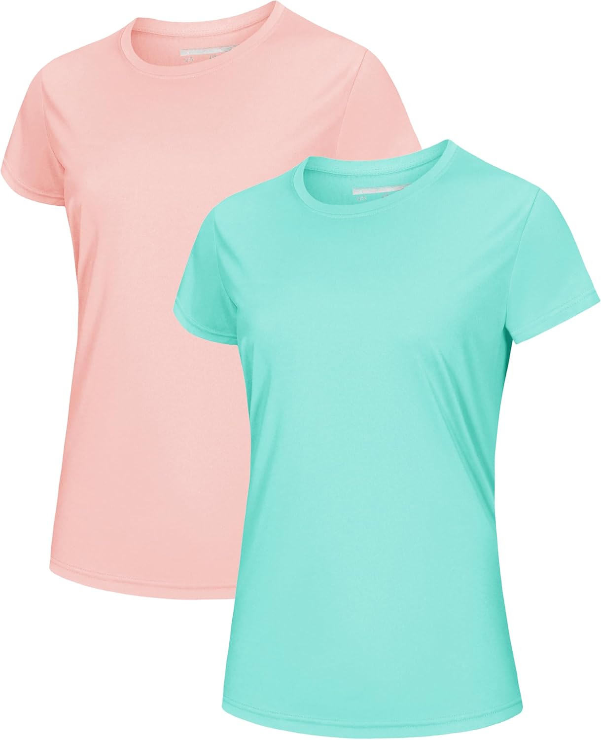 MAGCOMSEN 2 Pack Women's Short Sleeve T-Shirts UPF 50+ Workout Running Quick Dry Athletic Rash Guard Swim Top