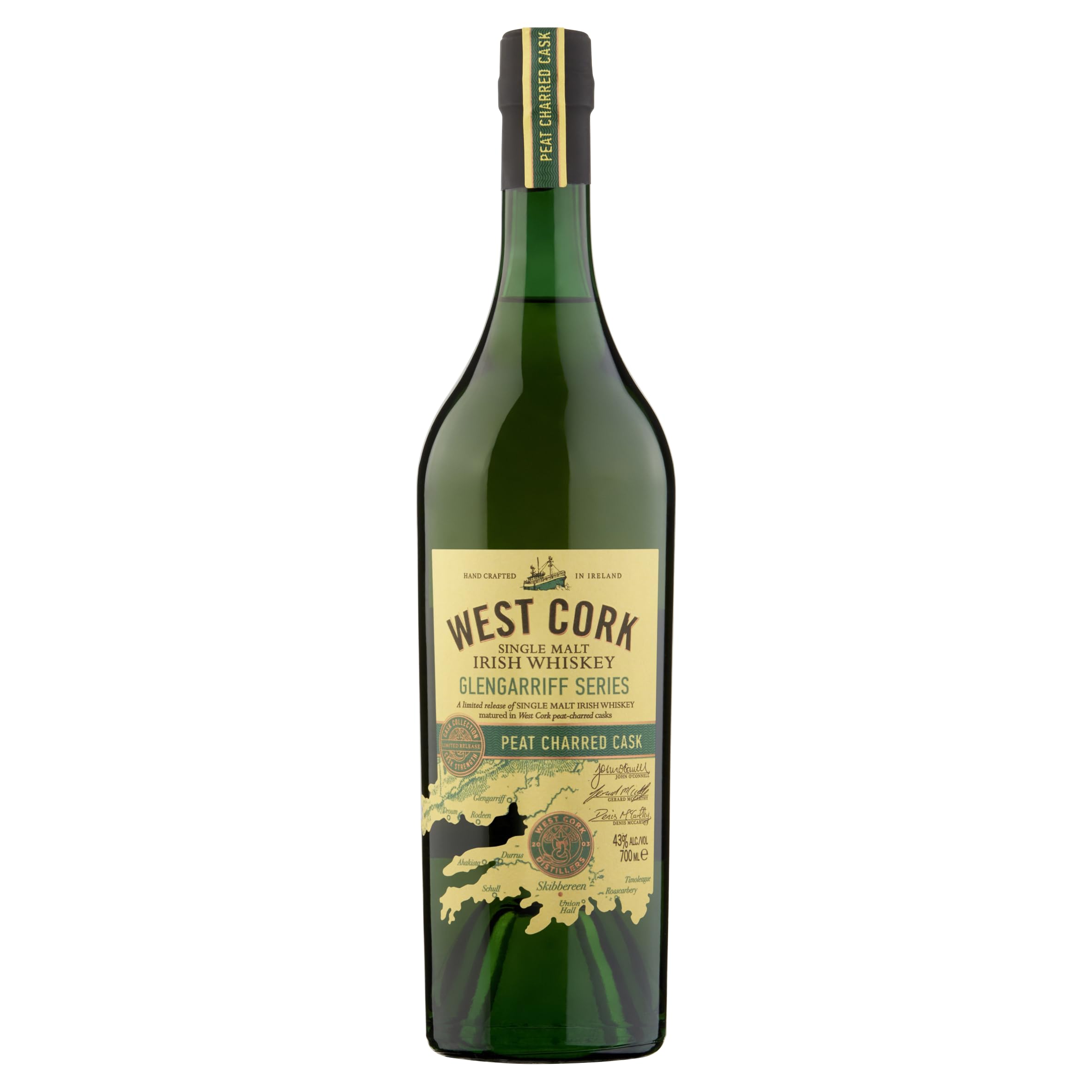 West Cork |Glengarriff Series | Peat Chared Cask | Single Malt | 700 ml | 43% Vol. | In mit…