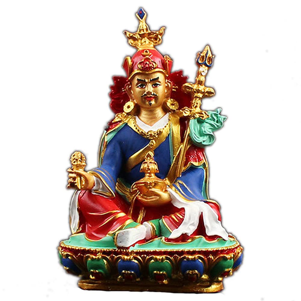 GGFFJ Tibetan Buddhist Tantric Supplies Figurine Auspicious Hand Painted Resin Buddha Statue
