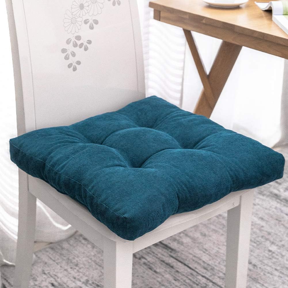 for Indoor Outdoor,Corduroy Tatami Pillow Quilted Thick Seat Cushion,Comfortable Washable Soft Floor Cushion Grey 45x45cm(18x18inch)