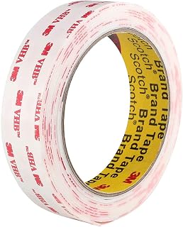 Double Sided Mounting Tape 1” x 120” 4950 3M VHB Foam Tape Heavy Duty Adhesive Waterproof for Car Home Office Deco Color White(3M002)