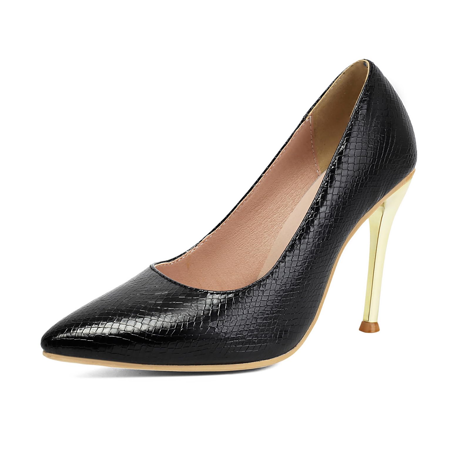 Décolleté da Donna con Tacco da 4 Pollici, Punta a Punta, Scarpe da Sposa, Stile Slip-on con Tacco a Spillo