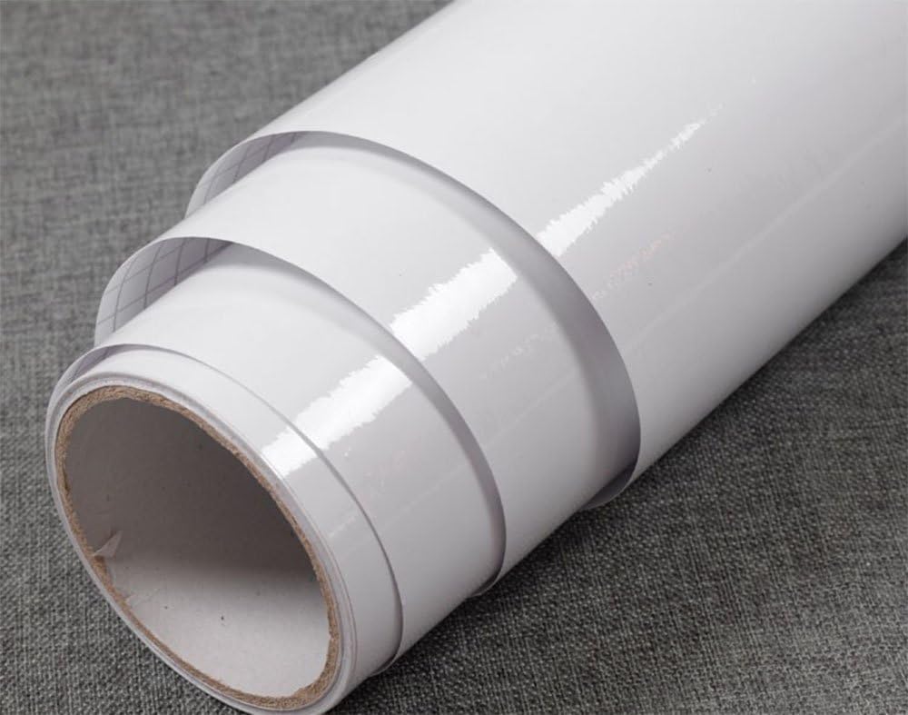 Wallpaper White Glossy Waterproof for Home Walls/Kitchen Furniture/Floors Self Adhesive Peel & Stick Viny Wall Sticker (24" x 50- Inche) (B0BYFBQSQX) Amazon Price History, Amazon Price Tracker