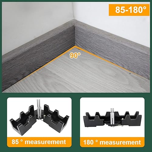 Miniatura 7 de Herramienta de corte de ángulo de medición de inglete 2 en 1, kit de inglete de medición para instalación de tuberías, mejoras para el hogar,