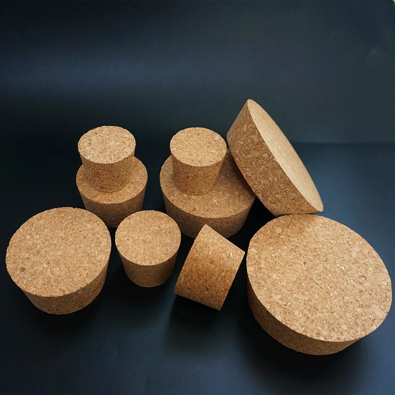 2Pcs/Lot Lab Big Size Top Dia 51mm to 105mm Wood Cork Cap Bottle Stopper Essential Oil Pudding Glass Bottle Lid(93x82x35mm)