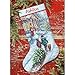 Dimensions 70-08995 Holiday Tradition DIY Personalizable Christmas Counted Cross Stitch Stocking Kit, 14 Count Light Blue Aida, 16