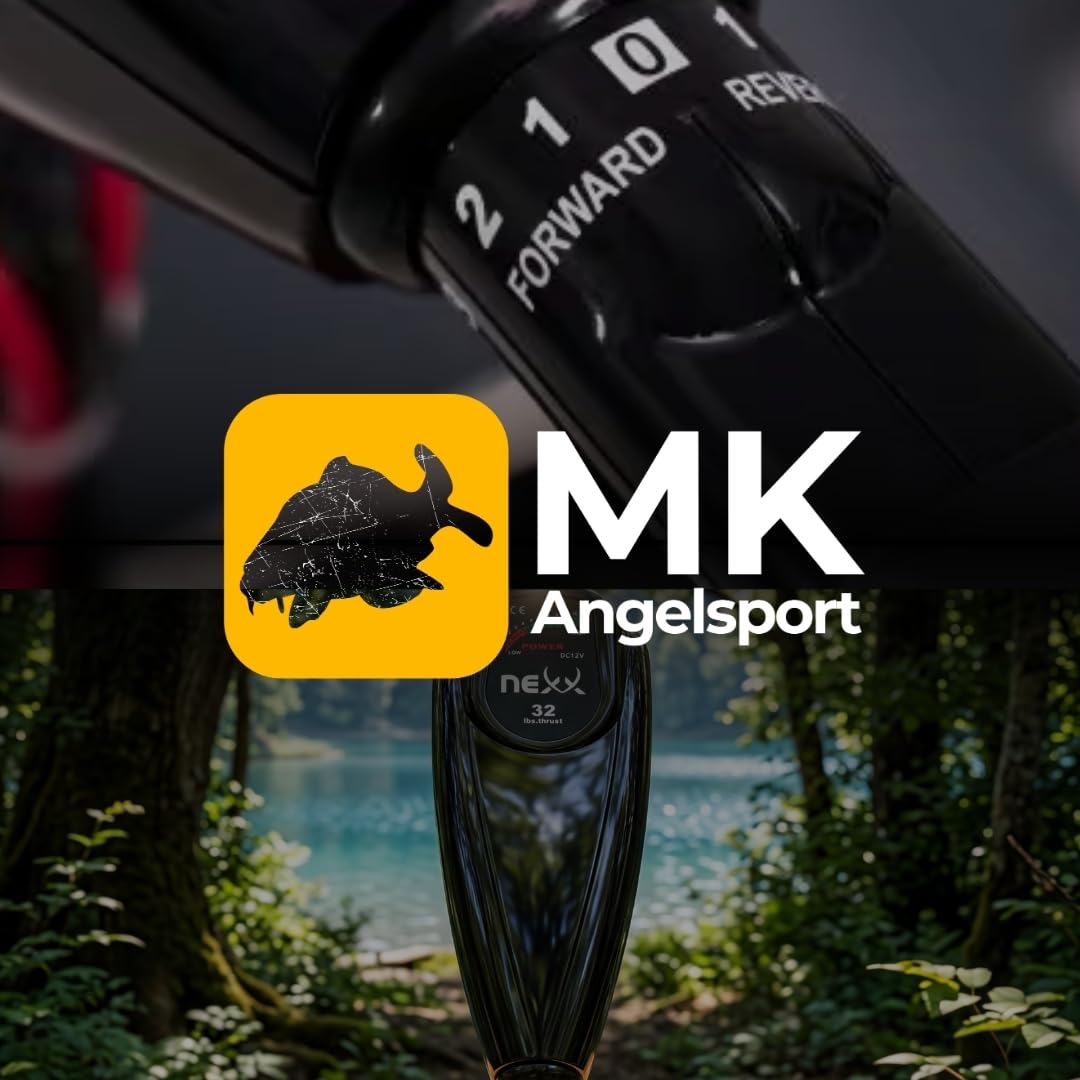 MK Angelsport - Motore elettrico fuoribordo per gommone, 14,6 kg, motore elettrico da 12 V, con 5 marce in avanti e 3 marce indietro, silenzioso e potente, per barche da pesca