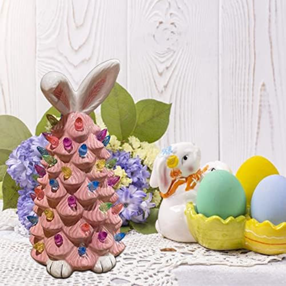 Decorazione Pasquale Coniglietto In Resina, Statuetta Centrotavola Primaverile Dipinta A Mano Per Casa E Ufficio, Regalo Pasqua