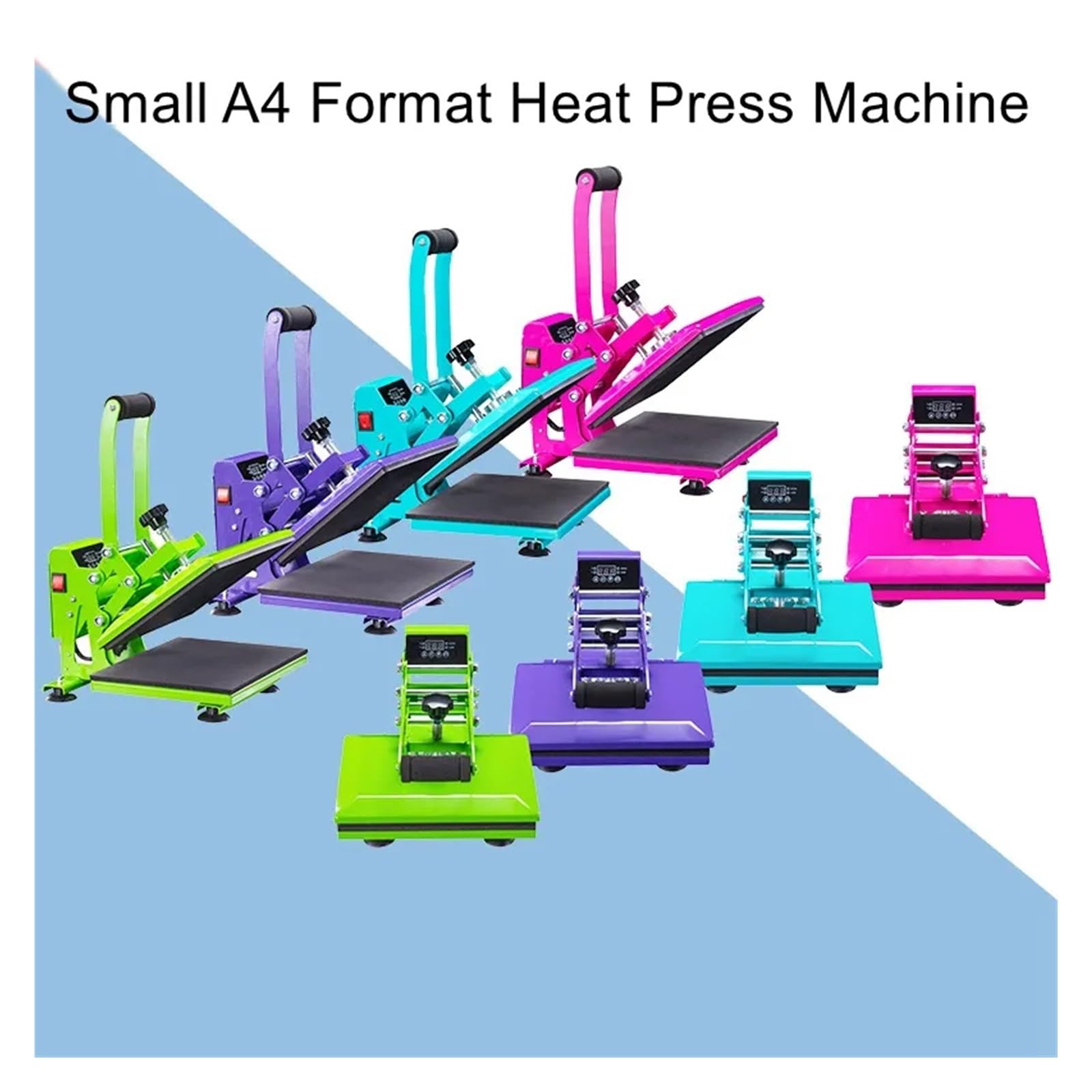 Machine Manuelle de Presse à Chaud Pression directe, Petite portative vêtements ménage 23 * 30 cm Personnalisation DIY(Blauw)