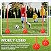 PullCrease 8 Pcs Agility Poles Set Coaching Sticks with Base Detachable Sports Football Soccer Poles Plastic Outdoor Indoor Soccer Training Equipment for Grass Fields and Plastic Runways (Orange)