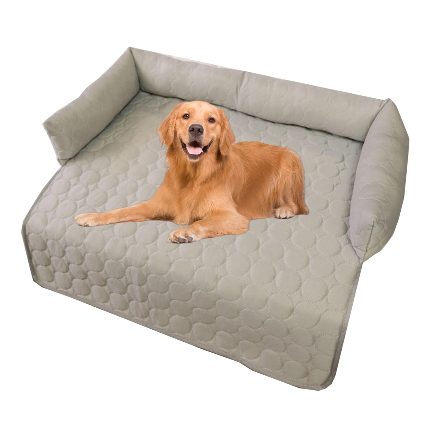Pelzbarn Kühlmatte für Hunde, Hitzelindernde Kühlende Hundebett, Haustier Selbst-Kühl-Pad, Sommer Komfortmatte mit Ice-Seiden-Stoff, für kleine bis große Rassen (Grau, L(90 * 90cm - 35,5 * 35,5 Zoll))