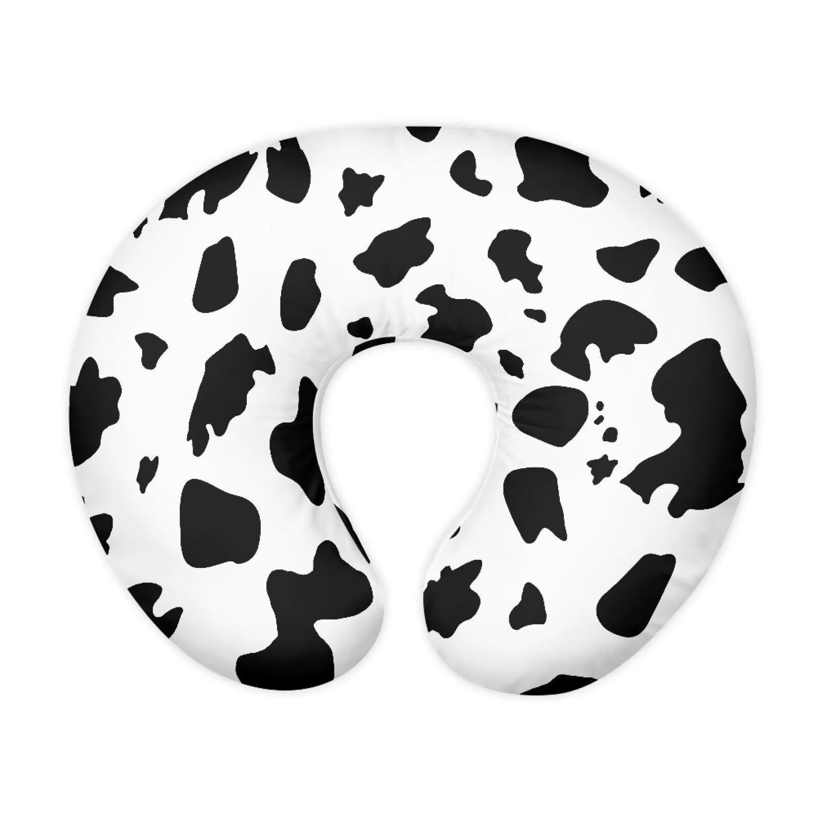 Drnuikhe Black Cow Spots Nursing Pillowcase Washable Nursing Pillow Cover for Baby Girl Boy Breast Feeding Pillowcases Soft Newborn U-Shaped Breastfeeding Pillow Covers Cushion Cover