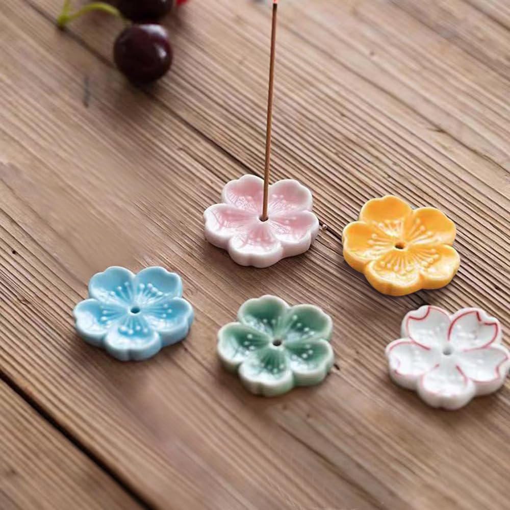 Amazon.com: 5pcs, Japanese Mini Cherry Blossom Ceramic Incense