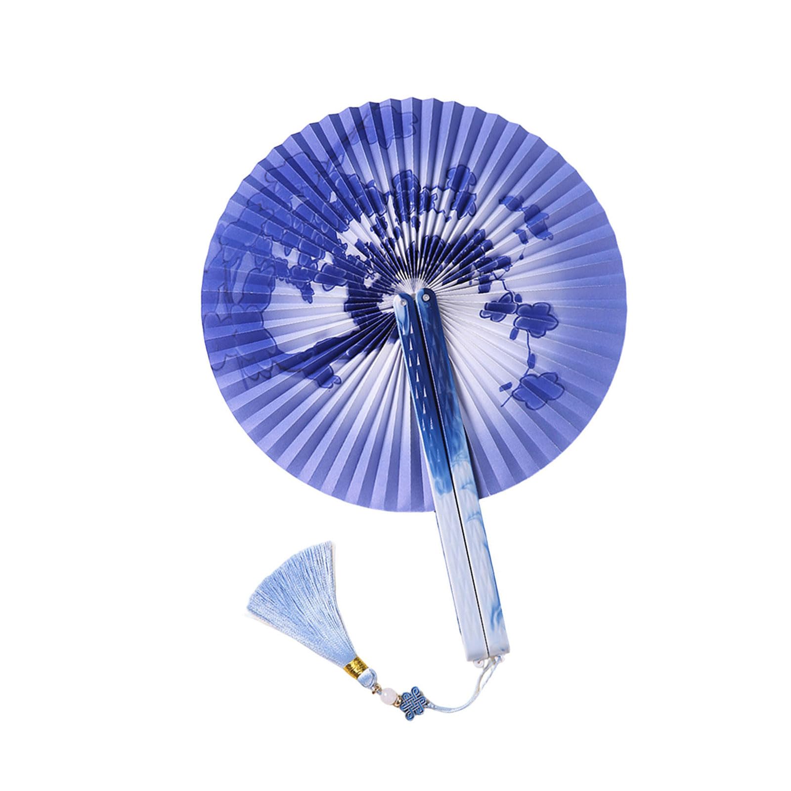 our fave Foldable Handheld Round Designs for Indoor and Outdoor Event Travel and Home Decors Plastic+Paper Folding Fan