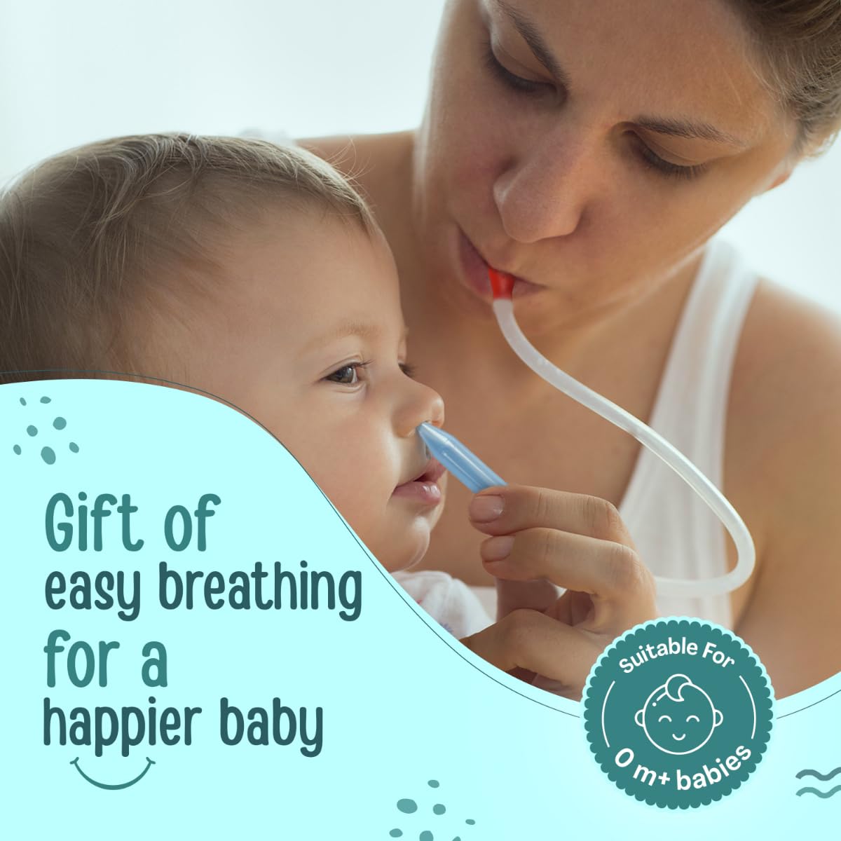 LuvLap Baby Nasal Aspirator 0-5 Years with Snotsucker mechanism (Blue) LuvLap Baby Nasal Aspirator 0-5 Years with Snotsucker mechanism (Blue)