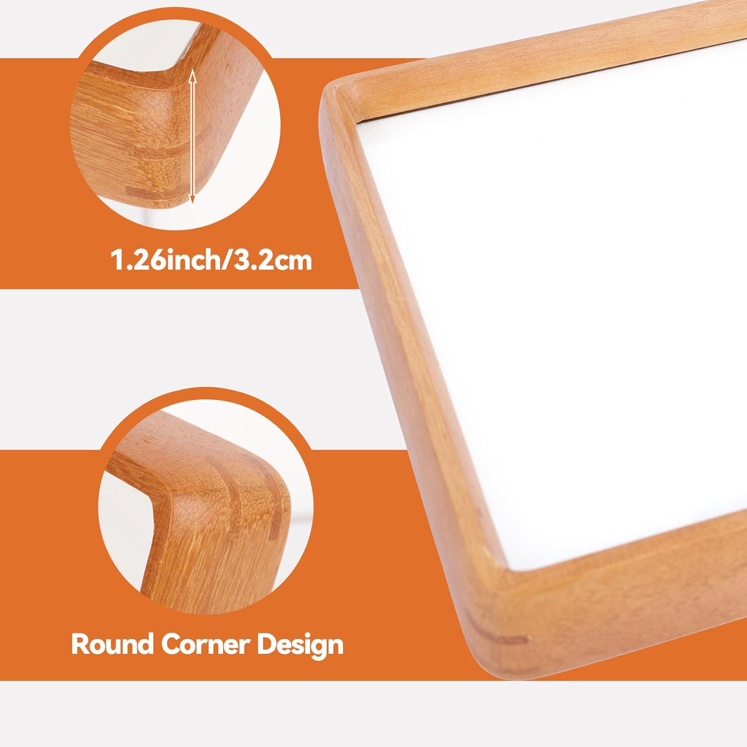 11x14 Picture Frame Wood 8x10 with Mat, Natural Solid Teak Wooden Photo Frames with Tempered Glass for Hanging Displaying Horizontally or Vertically