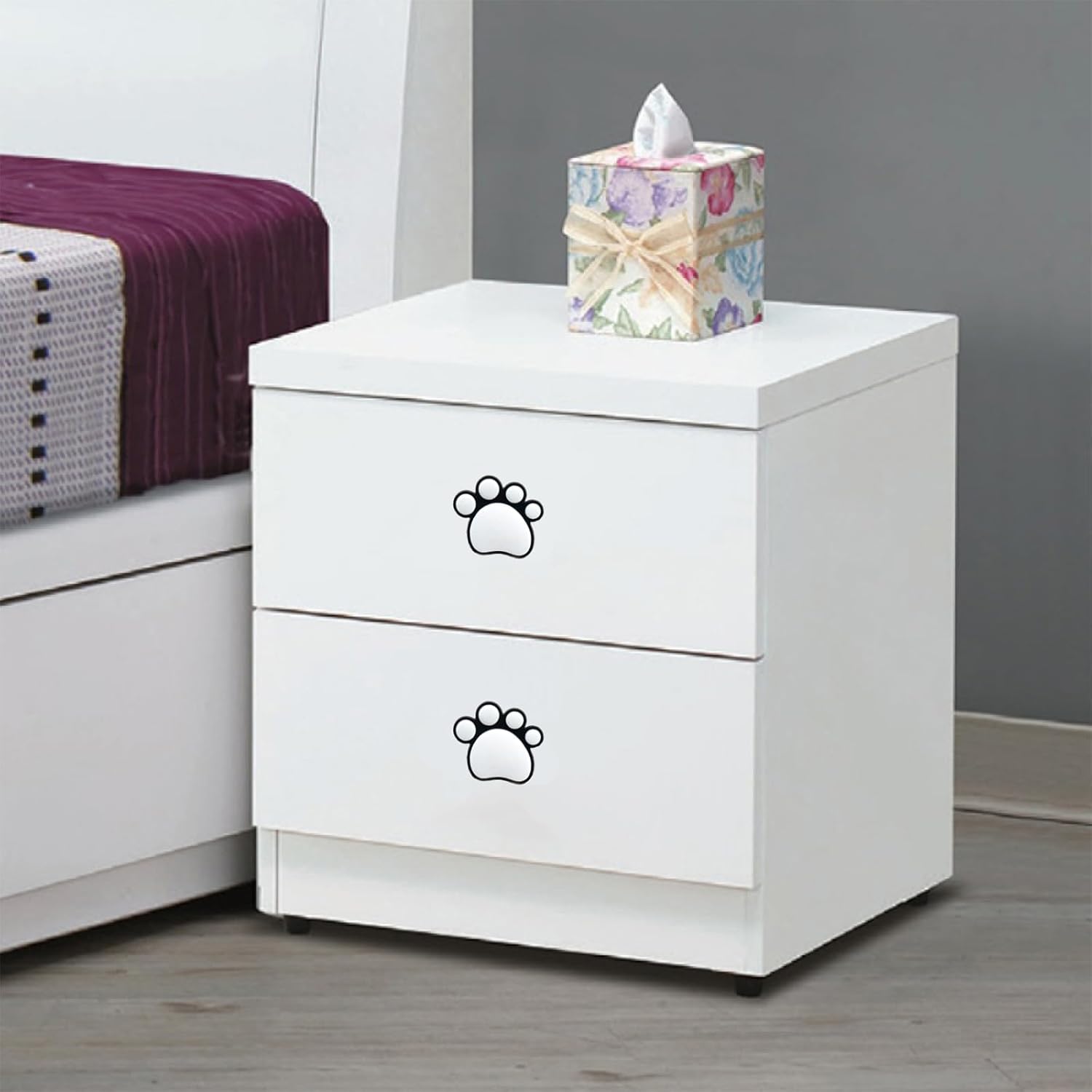 Coshar 4Pcs Rubber Paw Cabinet Knobs Soft Rubber Handles, Cute Cabinet Drawer Pulls for Cabinet, Cupboard and Wardrobe