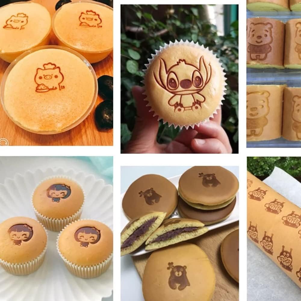 Cake Imprinting Mold 3Cm Brass Mold Cake Baking Stamp Set DIY Fire Burning Stamp Tool for Bread Hamberger Wood Beef Leather Branding Imprint Accessories,2