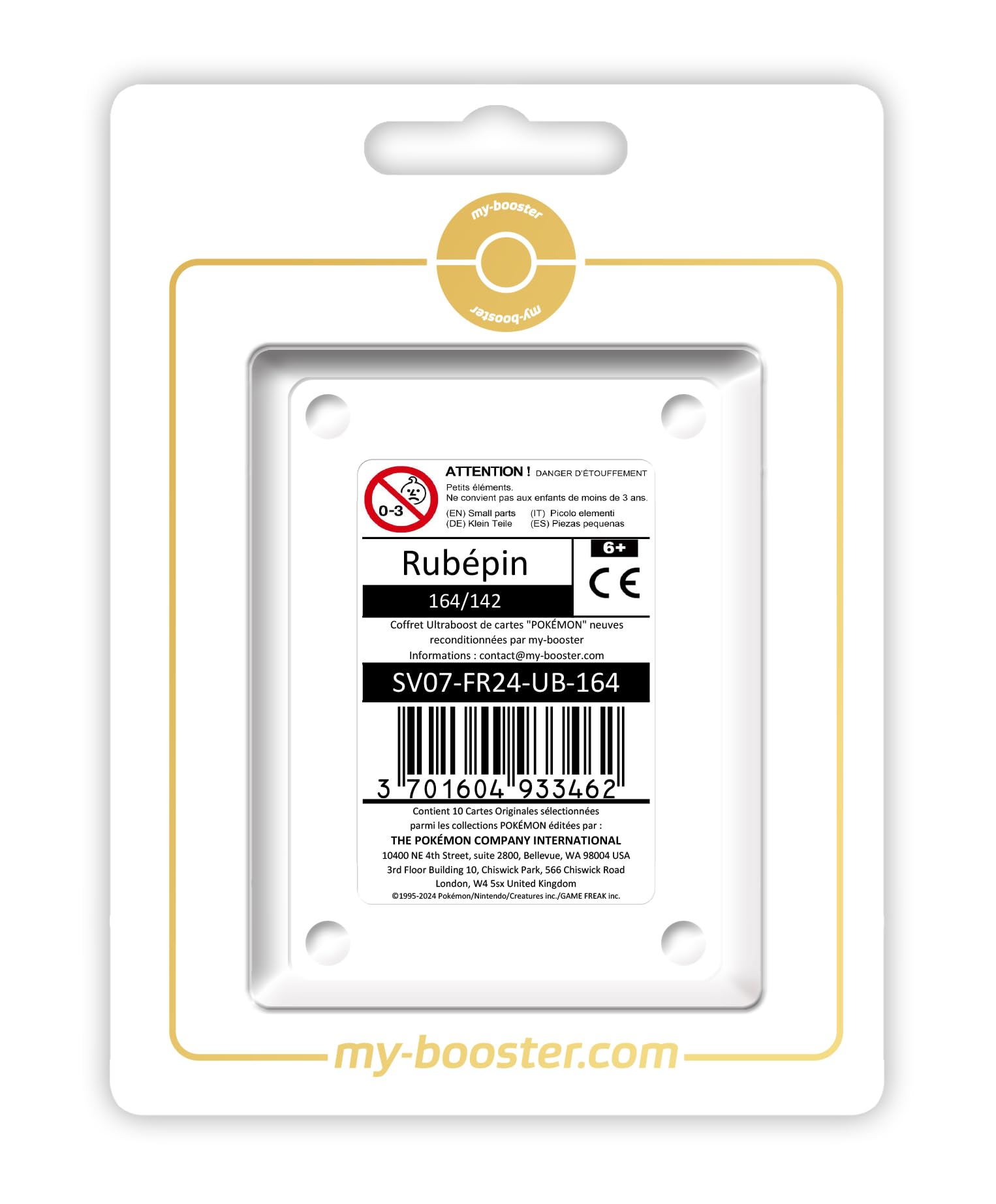 my-booster Rubépin (Piros) 164/142 Allenatore Full Art Secreto X Écarlate et Violet 7 Couronne Stellaire - Box di 10 carte Pokémon Francese