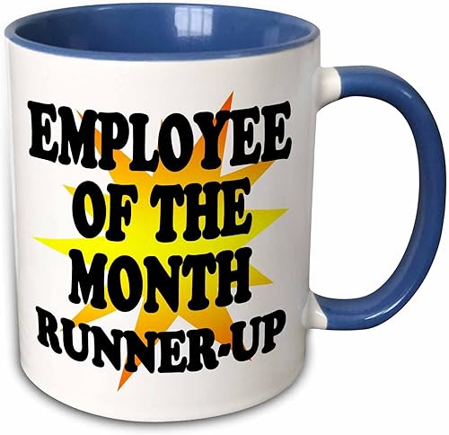 Vista 13 de 3dRose Employee of The Month - Taza de dos tonos, 11 onzas, color rojo