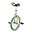 AW 18 in Wheel Outdoor Unicycle Adjustable Seat Exercise Bicycle for Adults Kids Outdoor Sports Fitness Exercise Yellow Green