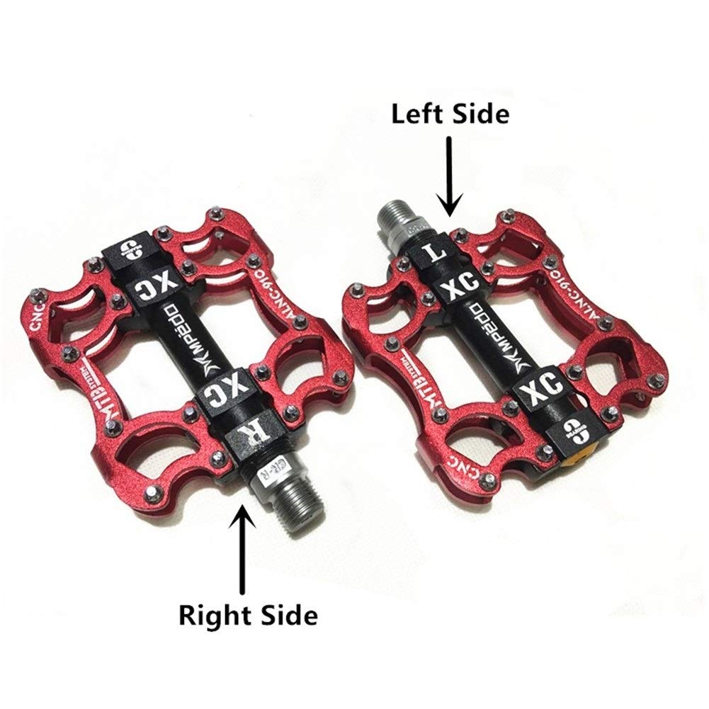 Pedali per Bicicletta MTB BMX con 3 Cuscinetti sigillati, tacchette Antiscivolo in Lega di Alluminio per Bici da Strada e Mountain Bike (Colore: Giallo)