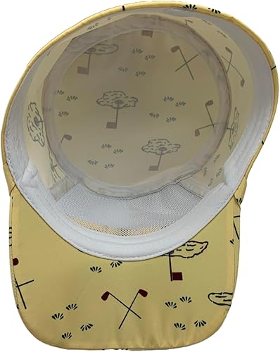 Miniatura 9 de Billy - Sombrero de golf amarillo Gorra estilo 90 con ala abatible Accesorio de disfraz de comedia clásica