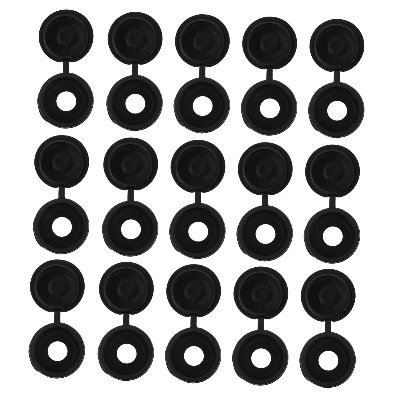 200 cubiertas protectoras para tornillos autorroscantes negras, tapas de plástico decorativas 8