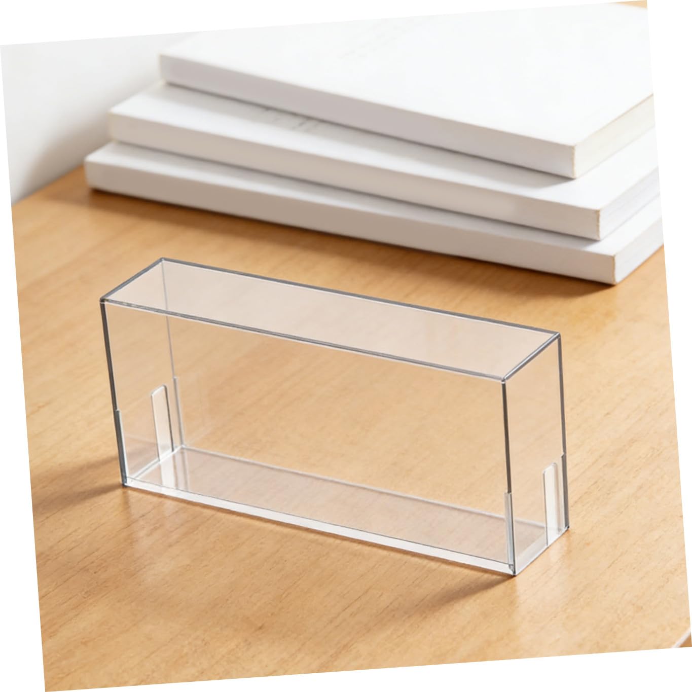 Caja de Protección Acrílica Transparente para Consola de Juegos Switch OLED, Funda Antipolvo Aberturas para Cables y Almacenamiento en Mesa de Juego