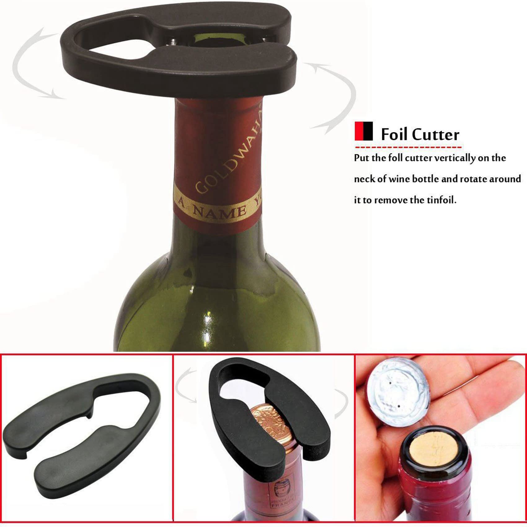Set di apribottiglie per vino a pressione aria, rimozione del sughero