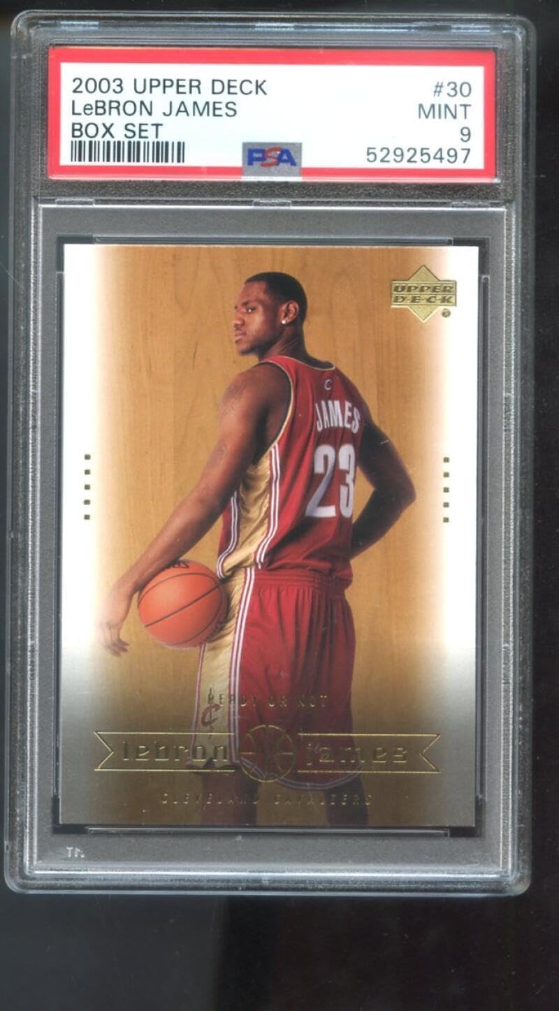 2003-04 Upper Deck Box Set #30 Lebron James ROOKIE RC PSA 9 Graded Card NBA 03 - Basketball Slabbed Rookie Cards
