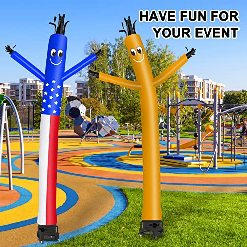 Image of MOUNTO 20ft Air Inflatable Tube Guy Puppet Dancing Man with 1HP Blower Complete Set (US-Flag)