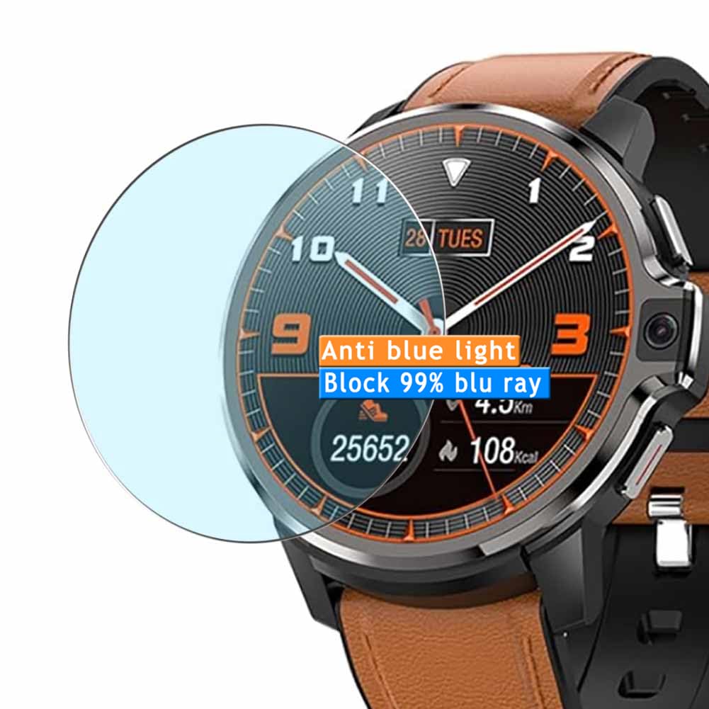 Vaxson 3-Pack Anti Blue Light Screen Protector, compatible with Rainbuvvy DM30 1.6" smartwatch Smart Watch TPU Film Protectors Sticker [ Not Tempered Glass ]