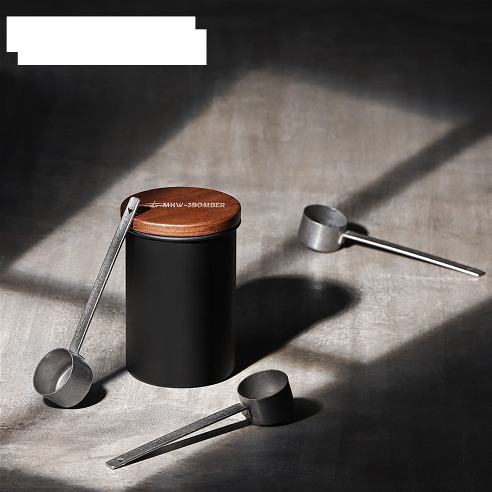 JINGYAN Cuillères à café Stainless Steel Coffee Bean Measuring Spoon Espresso Powder Spoons Delicate Scoop Chic Cafe Bar Kitchen Accessories