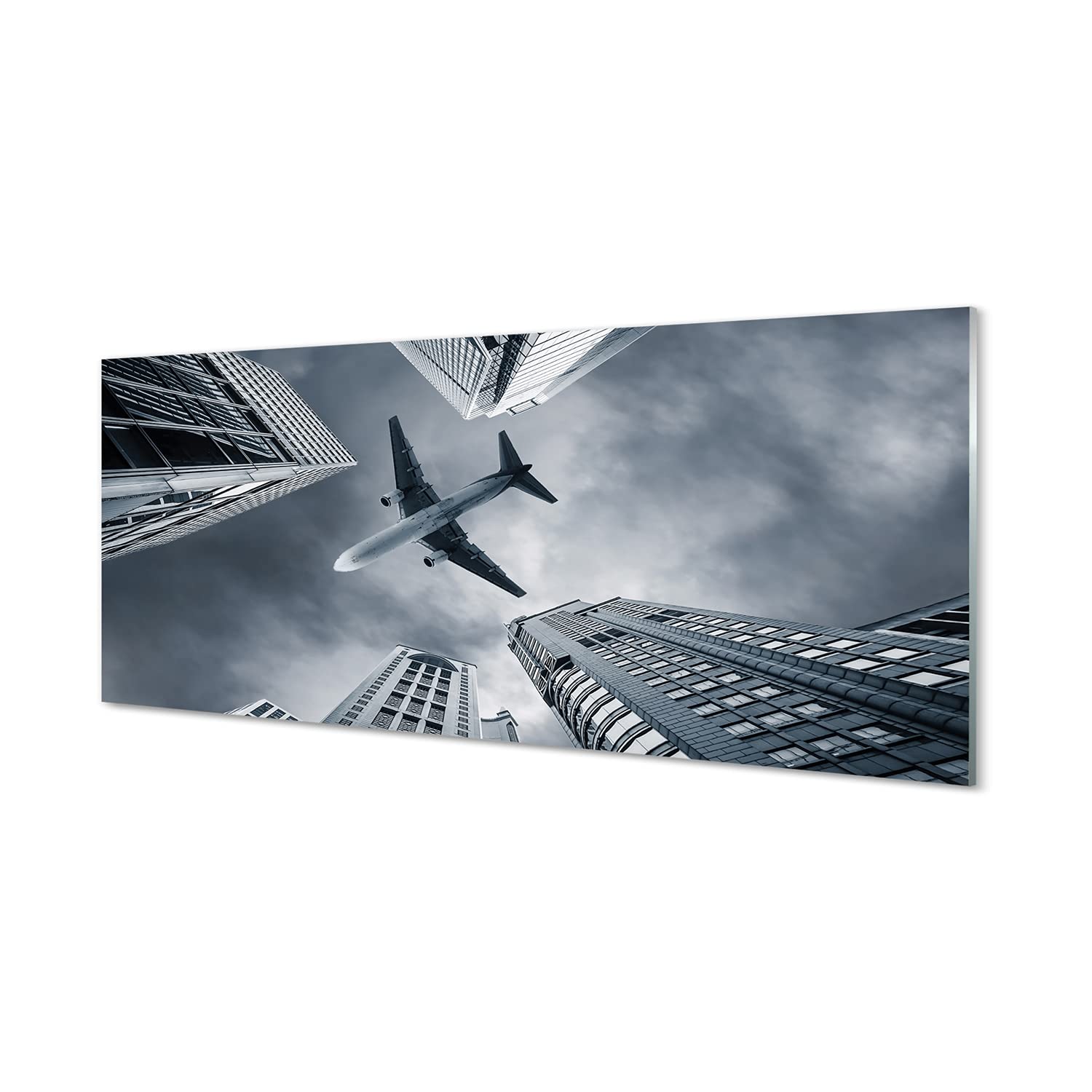 Tableau décoration murale photo image avion sur plexiglas 125x50cm pour salon contemporain