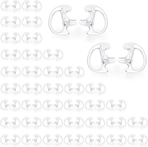 Miniatura 9 de Zeadio 8 pares de auriculares de vigilancia encubiertos de grado profesional, inserto de oído de repuesto, molde de oído de silicona tipo tapón