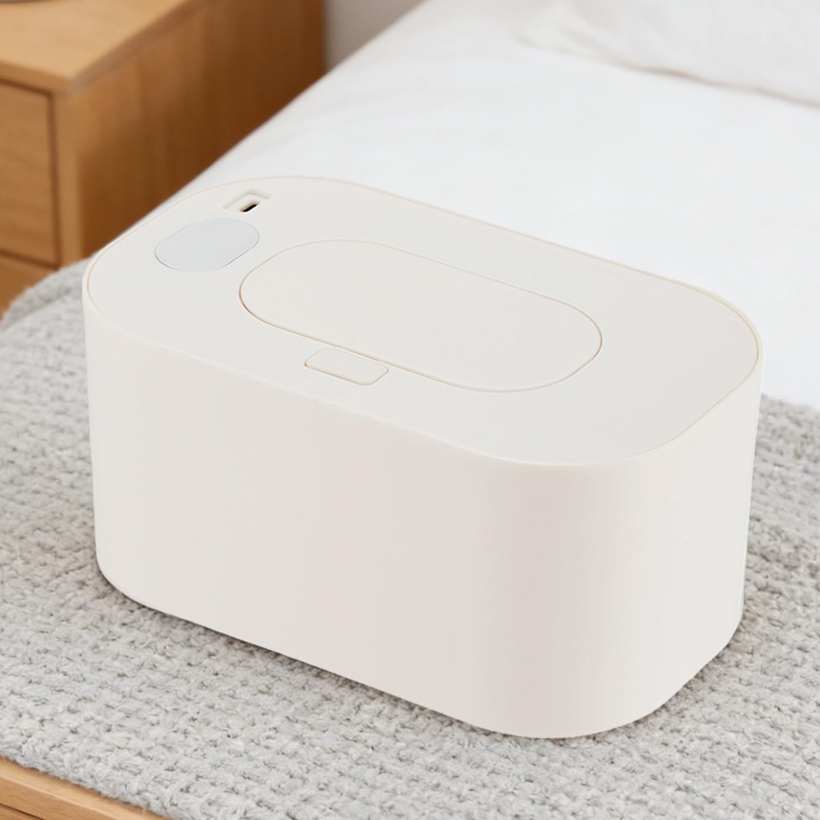 Calentador de Toallitas Húmedas Portátil,Calentador de Gran Capacidad,Para Pañuelos Húmedos Con Temperatura Constante - Para Viajes Coche Cuidado Infantil Cambiador Mesita de Noche Almacenamiento