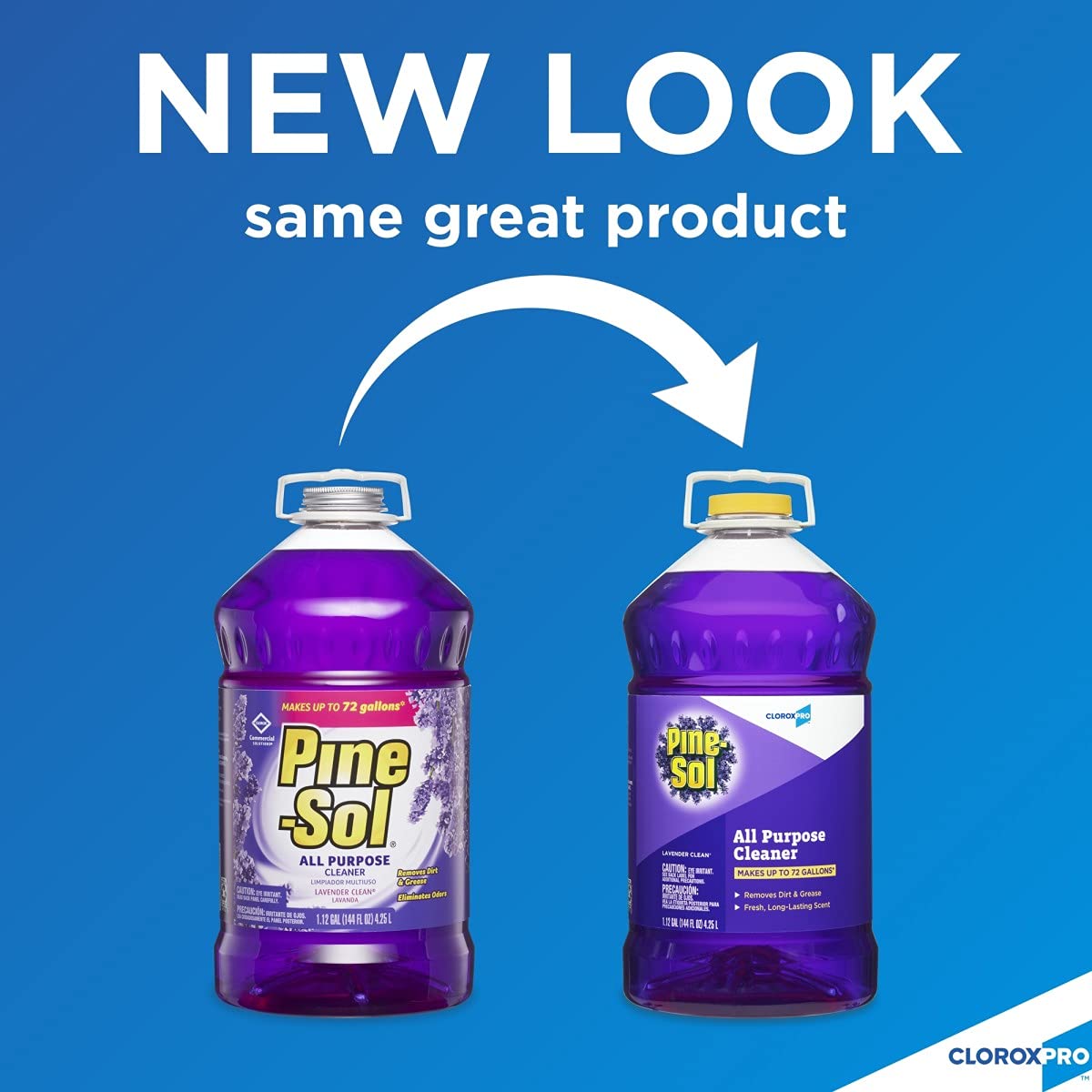 Pine-Sol CloroxPro All Purpose Cleaner, Lavender Clean, 144 Ounces (97301) (Package May Vary) : Health & Household