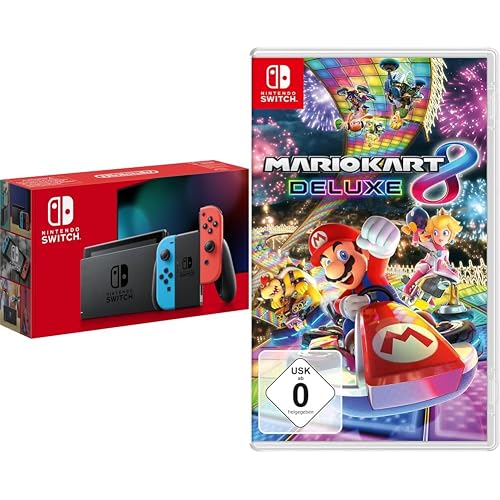 Nintendo Switch Konsole - Neon-Rot/Neon-Blau + Mario Kart 8 Deluxe - [Nintendo Switch]