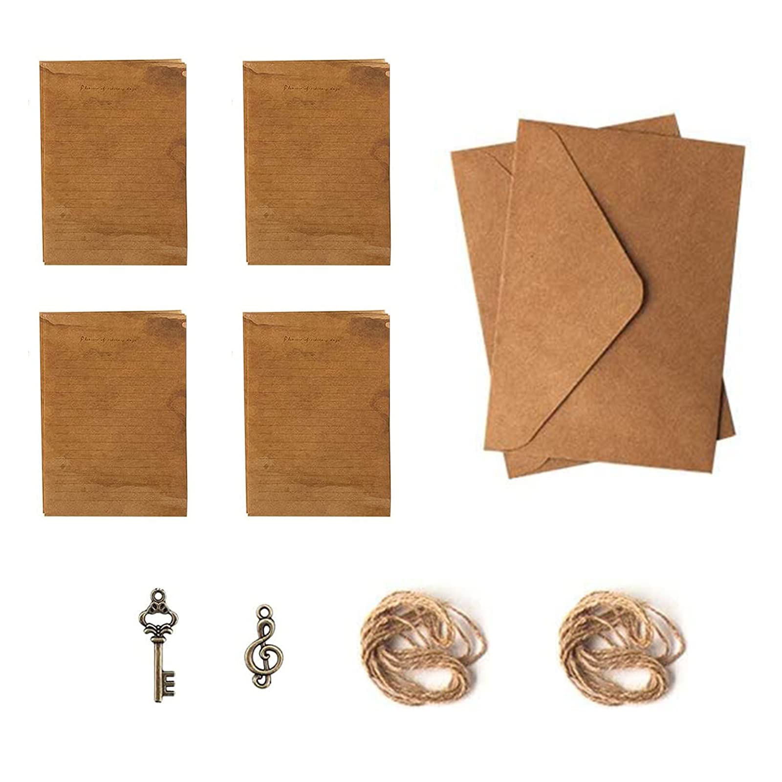 12 Pieza Juegos de Papel de Papelería Vintage, Papel de Escribir Vintage, Papel de Carta Vintage Escribir Papelería, para Invitaciones de Boda, Manualidades, Escritura de Cartas