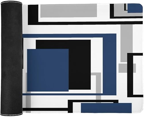 Miniatura 3 de Alfombrilla de mouse moderna impermeable para juegos, arte abstracto, geométrico, a cuadros, mediados del centro, para mouse inalámbrico,