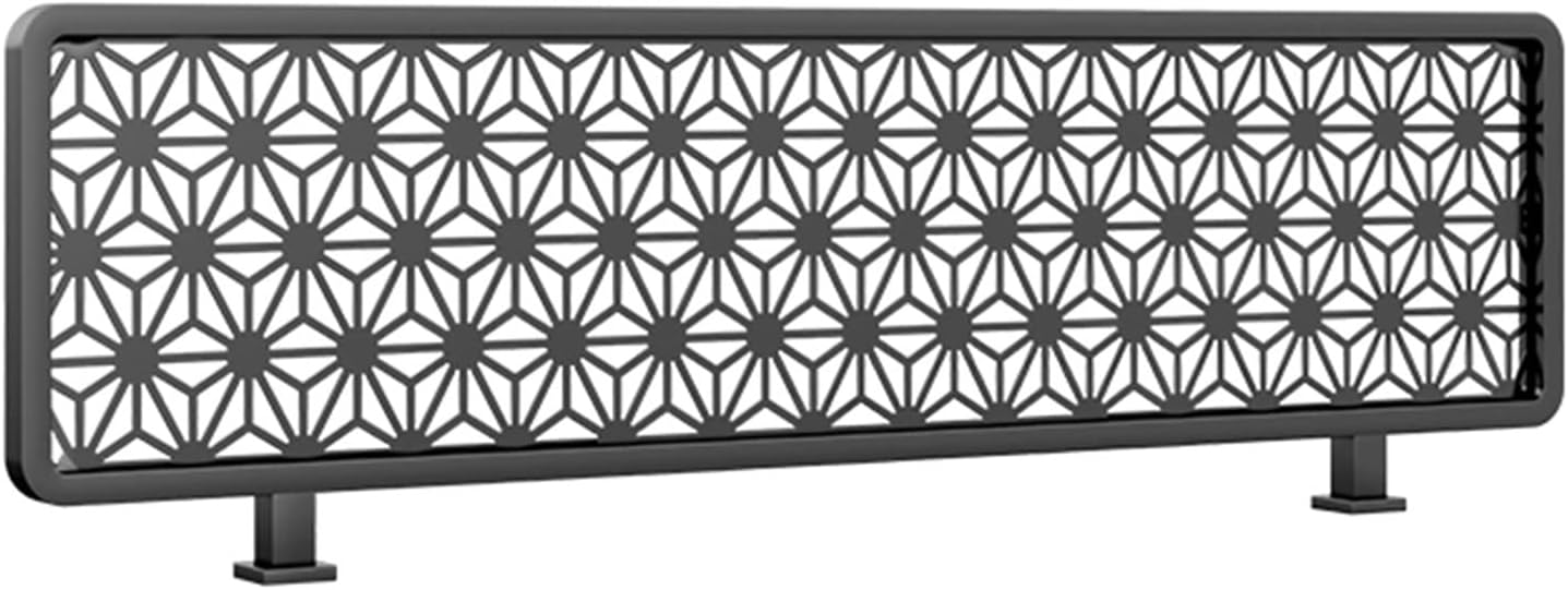 Black Decorative Room Divider, Hollow Out Iron Partition for Dining Areas, Office & Bar - 120cm Low Fence, No Fading, Stylish & Functional Space Separator