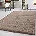 Produktbild Teppium Moderner Hochflor Teppich Wohnzimmer 120 x 170 cm Beige - Shaggy Flauschiger Teppich, Extra Weich, Pflegeleicht und Einfarbig - für Schlafzimmer, Küche und Esszimmer