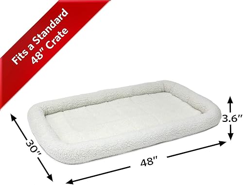 Vista 27 de Cama para mascotas MidWest Bolster, ideal para cajas de metal para perros, se puede lavar a máquina y secar, 36 - pulgadas, Rosado Blush