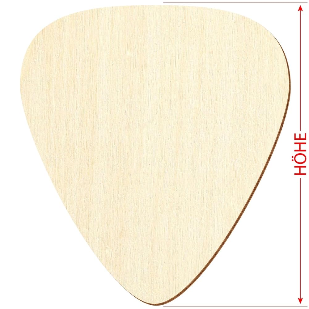 Holz Plektrum Plektron Plektar Pick - 3-50 cm Deko Basteln, Pack mit:10 Stück, Höhe:27cm hoch