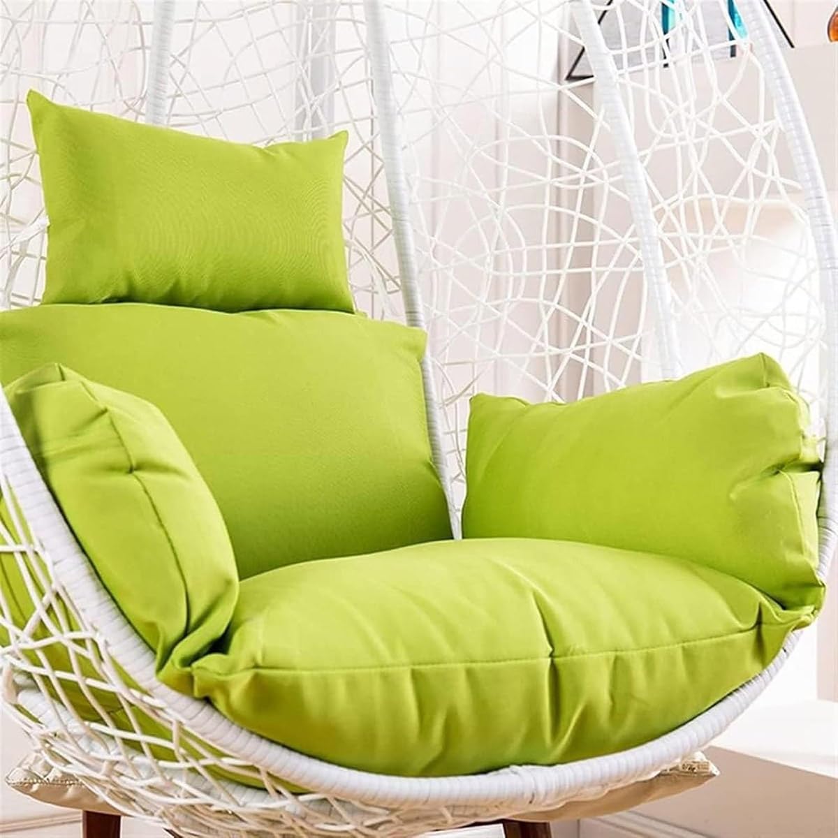 Hanging Basket Chair Cushions, Waterproof Egg Chair Cushion, for Outdoor Indoor Patio Garden Hammock Seat Back Pad(Green)