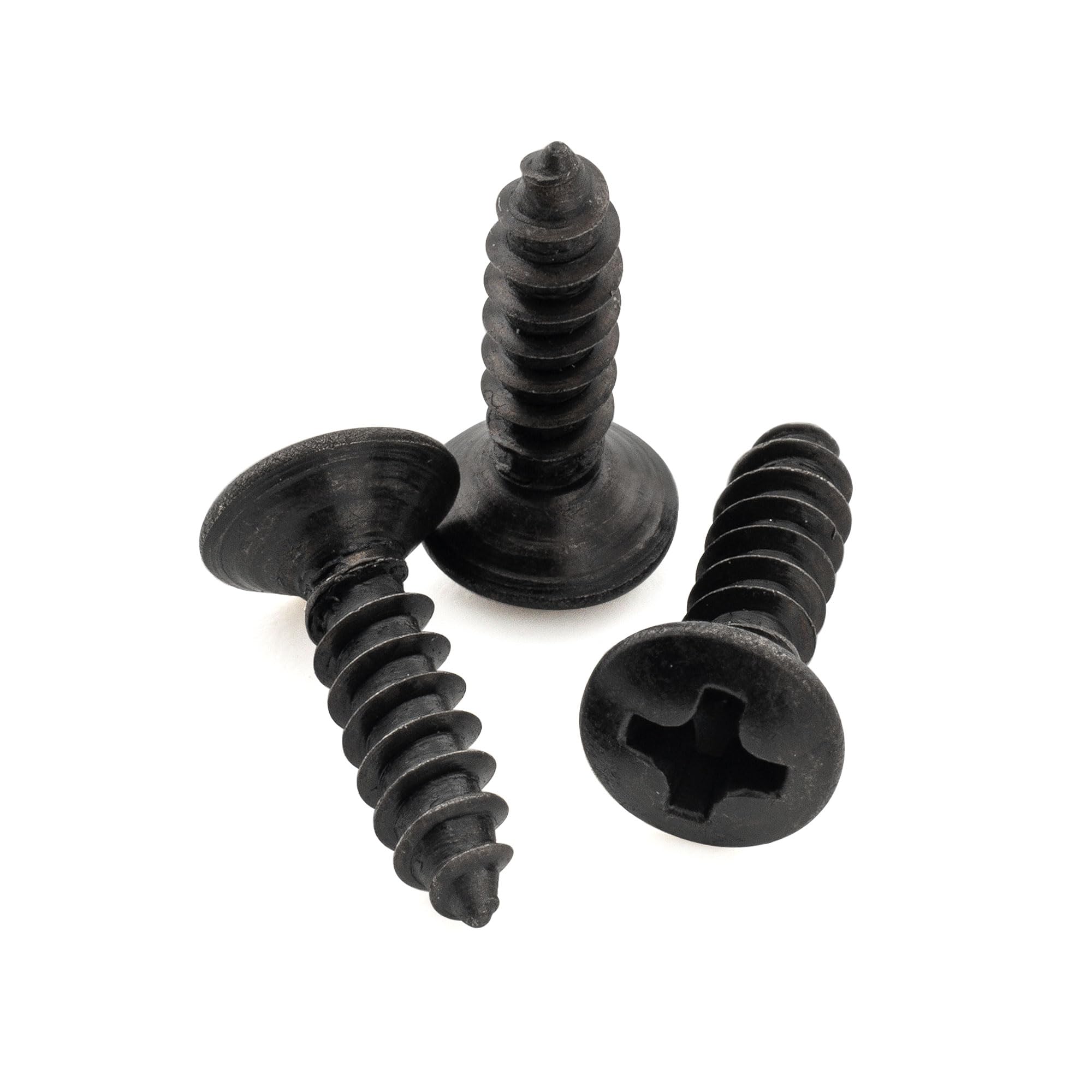 Musiclily Ultra 3x12mm Viti per Battipenna Piastra Controllo Nero 50Pezzi | Acciaio Inossidabile,Testa Svasata, per Chitarra Elettrica Squier Import o Basso