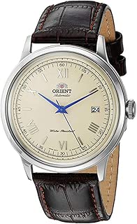 Orient Men's '2nd Gen. Bambino Ver. 2' Japanese Automatic Stainless Steel and Leather Dress Watch - coolthings.us