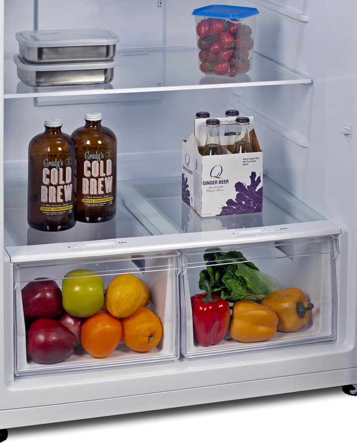 Summit 30” Top Mount Refrigerator - Freezer, 18 Cu.Ft. Capacity, Energy Star, Stainless Steel - Ff18sslhd (Left Handed Door Swing) on Fridge.com - View 5