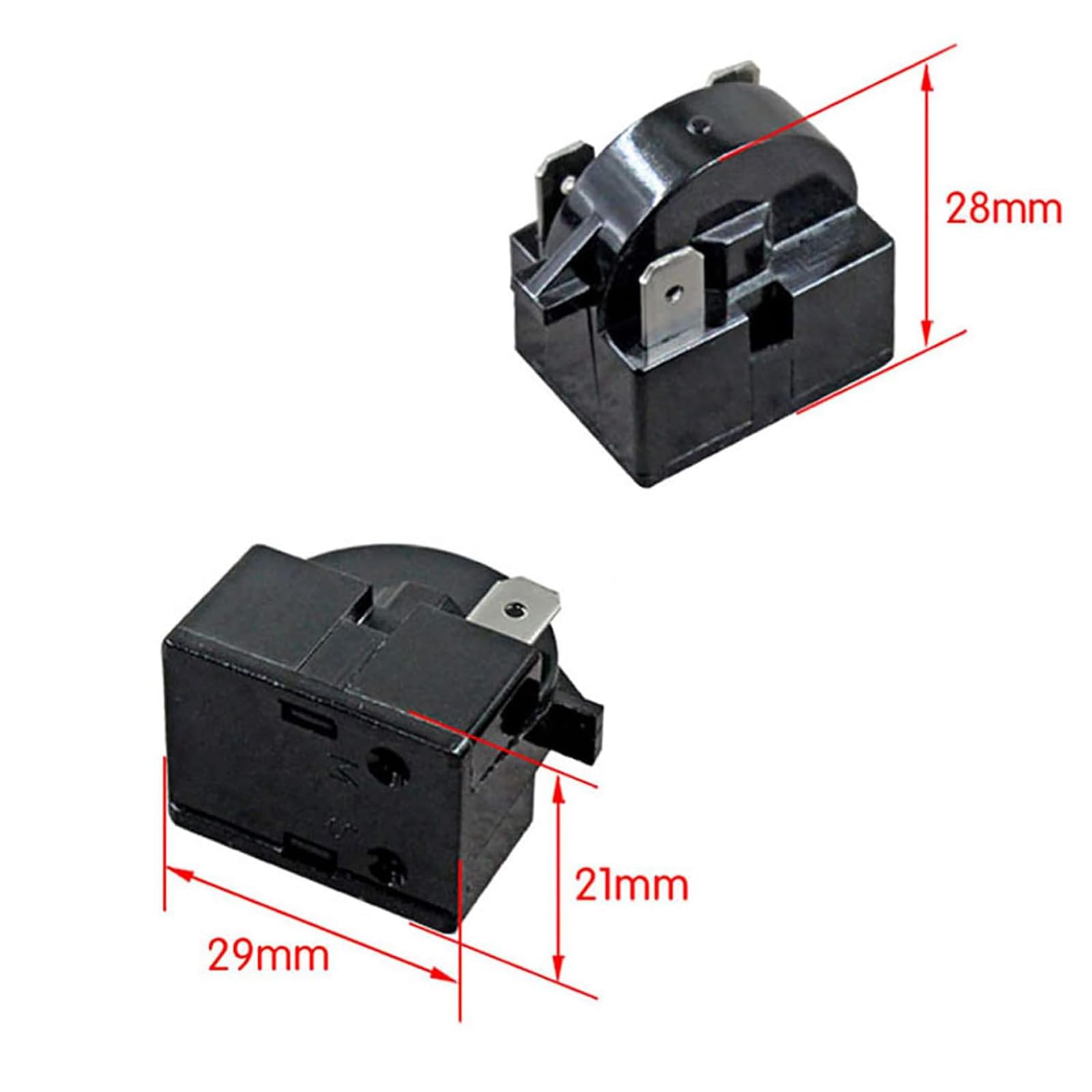 15 Ohm Widerstand 1 Pin PTC Starter Relais, Kühlschrank Ersatzteile Gefrierschrank Kompressor Widerstand für Mini-Kühlschränke, Kompaktkühlschränke,Tiefkühlschränke, Weinkühlschränke